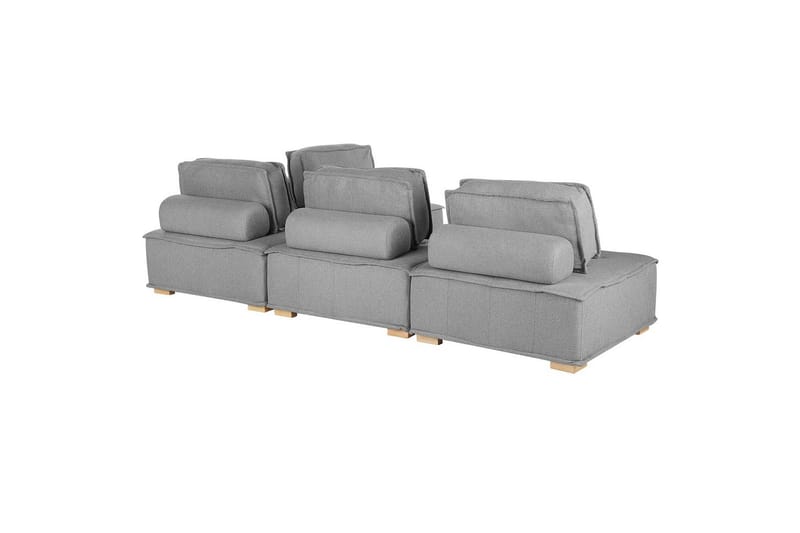 Hörnsoffa Tibro Grå/ljust trä - Grå/ljust trä - Möbler - Soffa - Modulsoffor - Hörnmodul