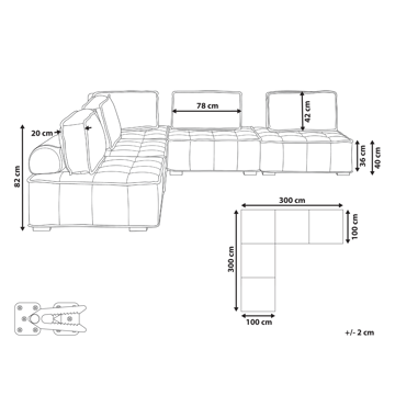 Hörnsoffa Tibro Högervänd - Off-White - Möbler - Soffa - Modulsoffor - Komplett modulsoffa