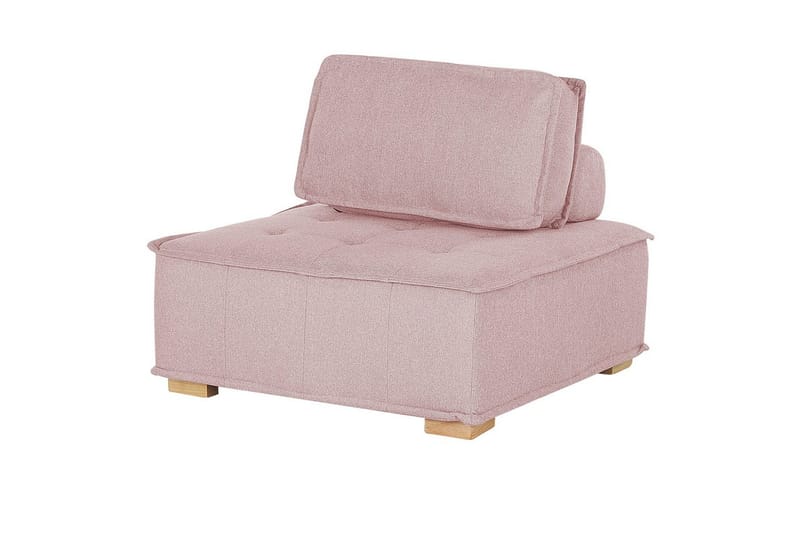 Hörnsoffa Tibro Rosa/ljust trä - Rosa/ljust trä - Möbler - Soffa - Modulsoffor - Komplett modulsoffa