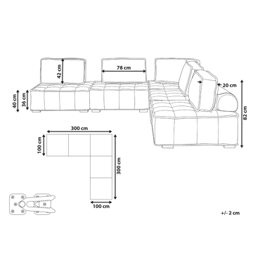 Hörnsoffa Tibro Vänstervänd - Off-white - Möbler - Soffa - Modulsoffor - Komplett modulsoffa