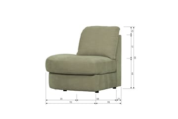 Kielstra Hörnmodul Vänster - Grön - Möbler - Soffa - Modulsoffor - Hörnmodul