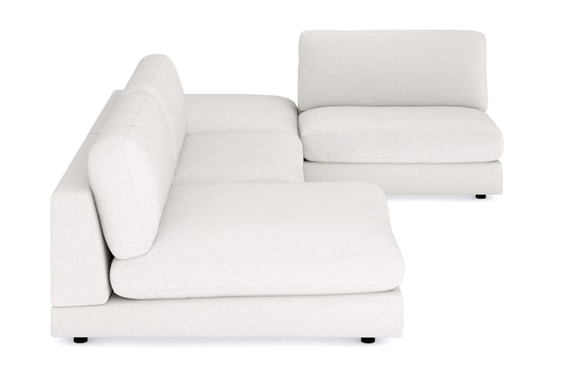 Arken 6-sits U-formad Modulsoffa + Fotpall i Bouclé - Vit - Möbler - Soffa - Modulsoffor - Komplett modulsoffa