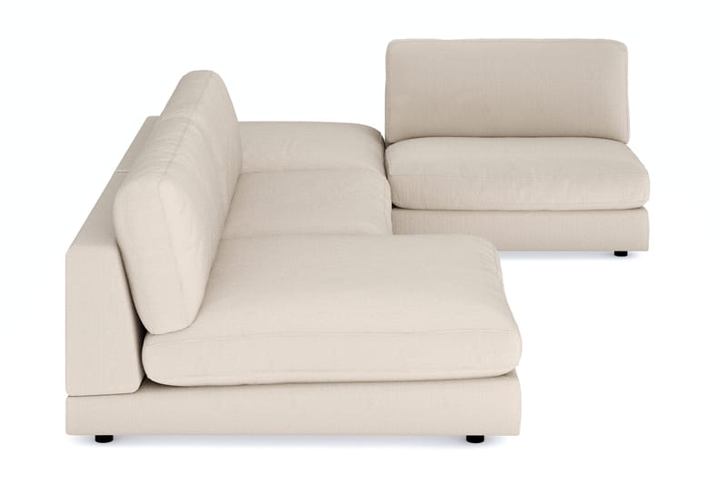 Arken 6-sits U-formad Modulsoffa + Fotpall i Manchester - Beige - Möbler - Soffa - Modulsoffor - Komplett modulsoffa
