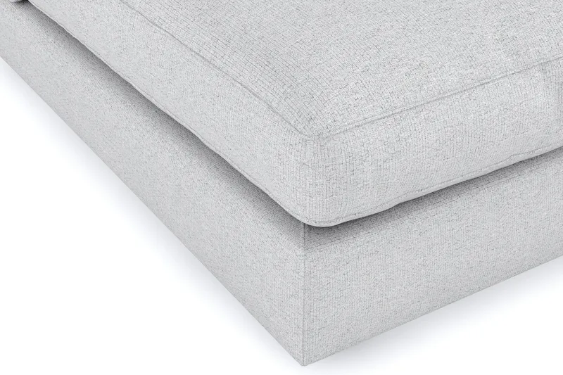 Arken 6-sits U-formad Modulsoffa + Fotpall i Tyg - Ljusgrå - Möbler - Soffa - Modulsoffor - Komplett modulsoffa