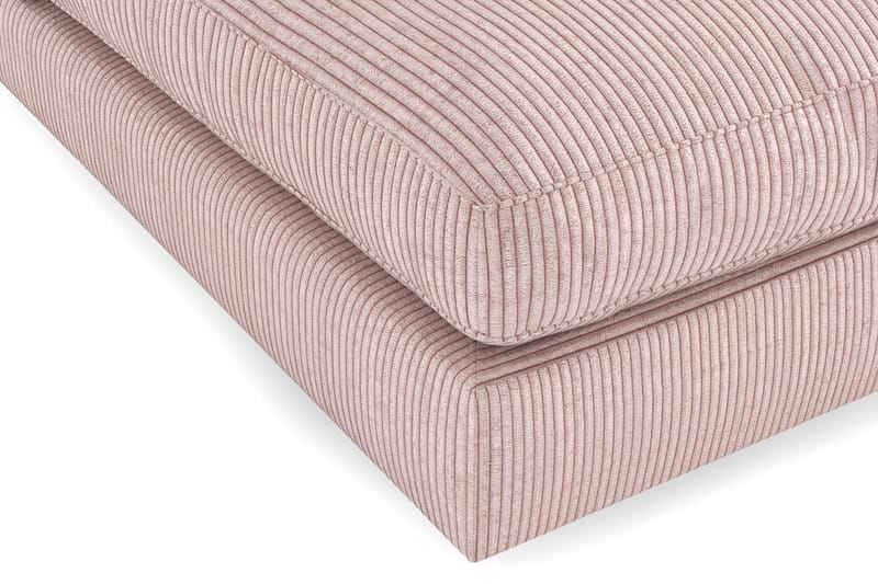 Arken 6-sits Vändbar L-formad Modulhörnsoffa med Divan + Fotpall i Manchester - Rosa - Möbler - Soffa - Modulsoffor - Komplett modulsoffa