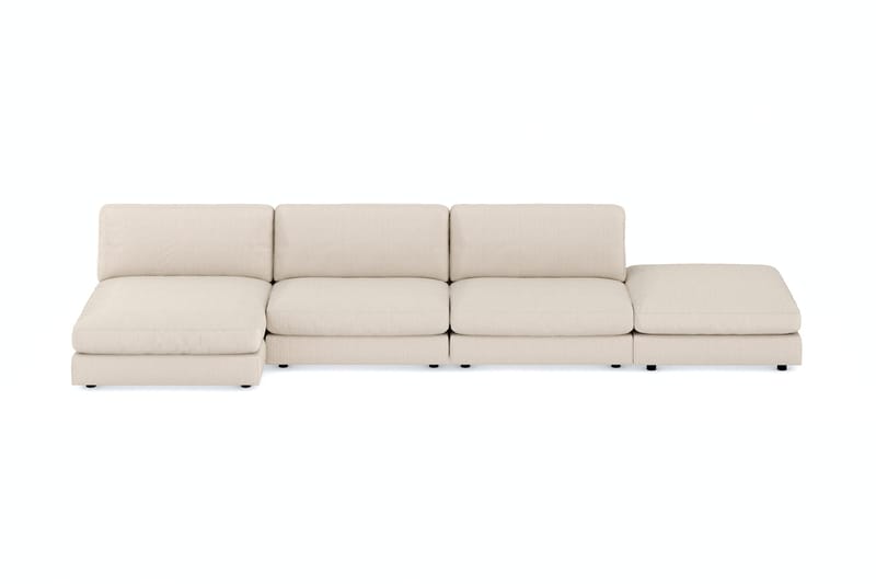 Arken 6-sits Vändbar U-formad Modulsoffa med Divan + Fotpall i Manchester, Beige