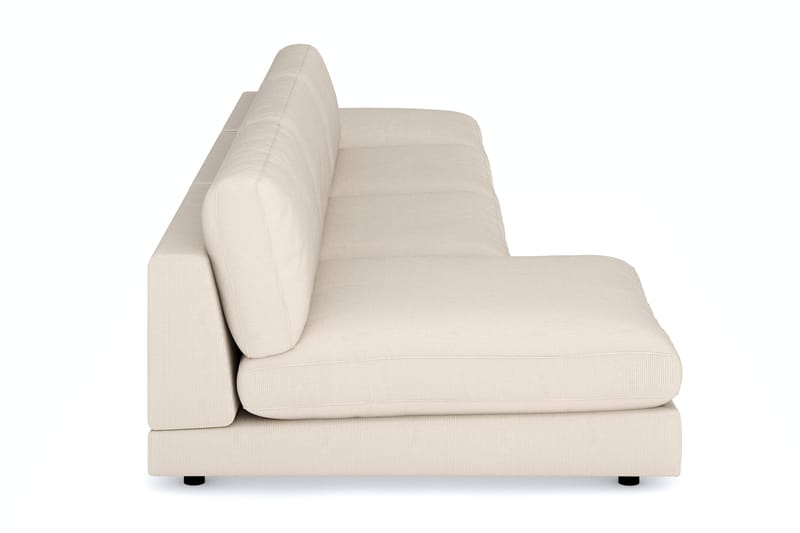 Arken 6-sits Vändbar U-formad Modulsoffa med Divan + Fotpall i Manchester - Beige - Möbler - Soffa - Modulsoffor - Komplett modulsoffa