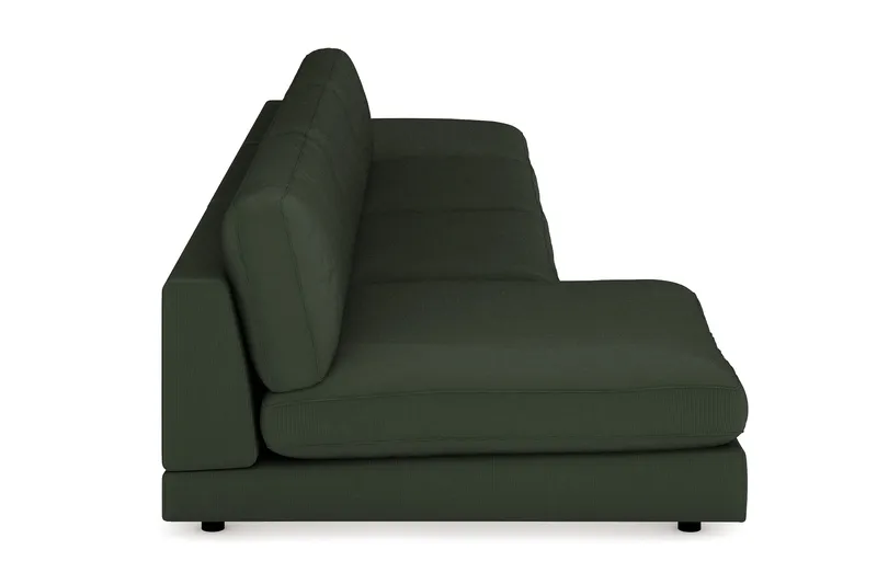 Arken 6-sits Vändbar U-formad Modulsoffa med Divan + Fotpall i Manchester - Mörkgrön - Möbler - Soffa - Modulsoffor - Komplett modulsoffa