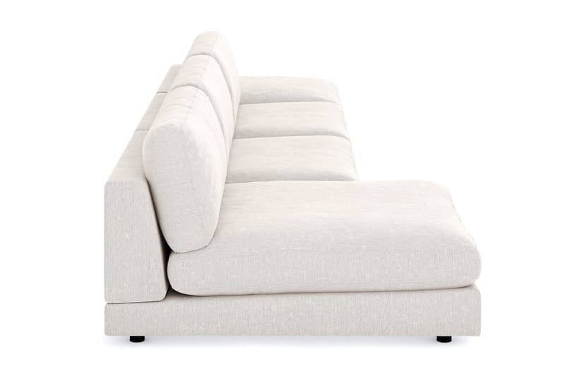 Arken 6-sits Vändbar U-formad Modulsoffa med Divan + Fotpall i Sammet - Krämvit - Möbler - Soffa - Modulsoffor - Komplett modulsoffa