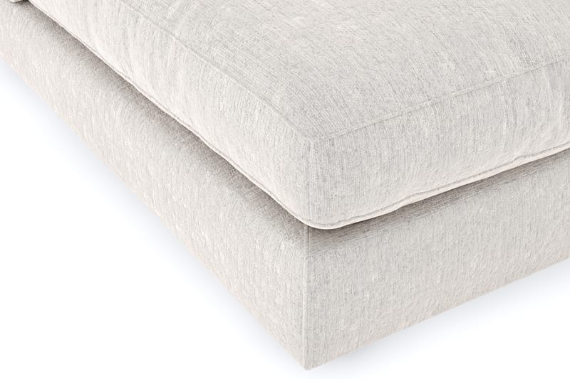 Arken 6-sits Vändbar U-formad Modulsoffa med Divan + Fotpall i Sammet - Krämvit - Möbler - Soffa - Modulsoffor - Komplett modulsoffa