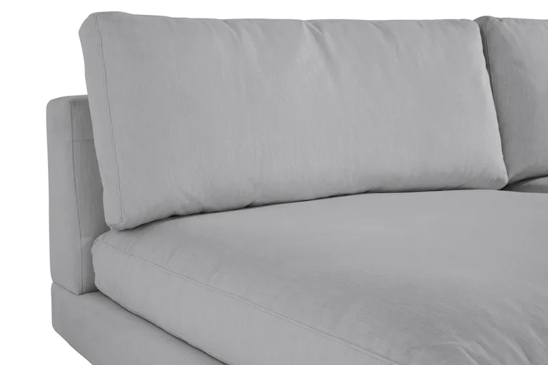 Arken 6-sits Vändbar U-formad Modulsoffa med Divan + Fotpall i Tyg - Grå - Möbler - Soffa - Modulsoffor - Komplett modulsoffa