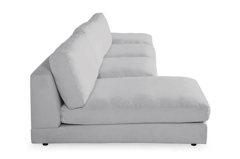 Arken 6-sits Vändbar U-formad Modulsoffa med Divan + Fotpall i Tyg - Grå - Möbler - Soffa - Modulsoffor - Komplett modulsoffa