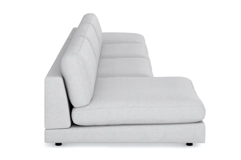 Arken 6-sits Vändbar U-formad Modulsoffa med Divan + Fotpall i Tyg - Ljusgrå - Möbler - Soffa - Modulsoffor - Komplett modulsoffa