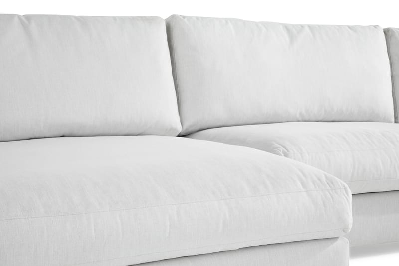 Arken 6-sits Vändbar U-formad Modulsoffa med Divan + Fotpall i Tyg - Ljusgrå - Möbler - Soffa - Modulsoffor - Komplett modulsoffa