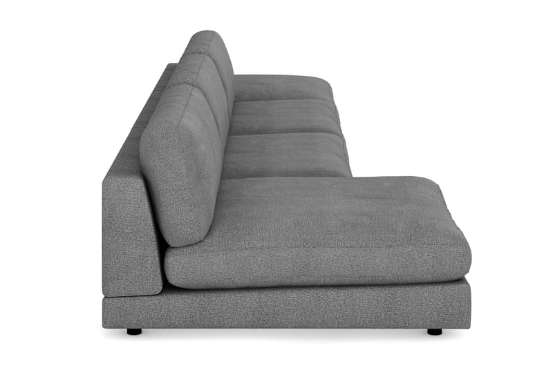 Arken 6-sits Vändbar U-formad Modulsoffa med Divan + Fotpall i Tyg - Mörkgrå - Möbler - Soffa - Modulsoffor - Komplett modulsoffa