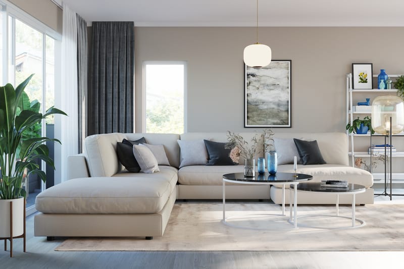 Arken Modulhörnsoffa med Divan Vändbar - Beige - Möbler - Soffa - Modulsoffor - Komplett modulsoffa