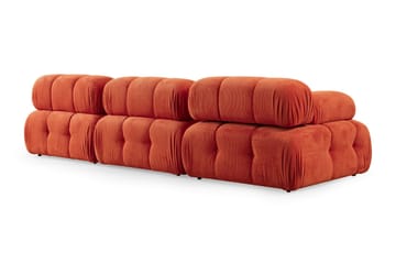 Belgin Bubblig Divansoffa 3-sits med utfällbara armstöd och ryggstöd - Röd - Möbler - Soffa - Modulsoffor - Komplett modulsoffa
