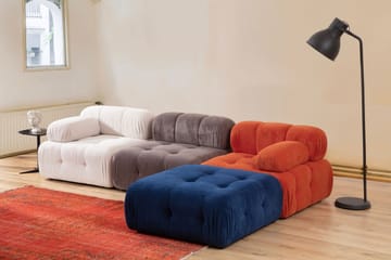 Belgin Bubblig Modulsoffa 3-sits med utfällbara armstöd och ryggstöd - Röd/Vit - Möbler - Soffa - Modulsoffor - Komplett modulsoffa