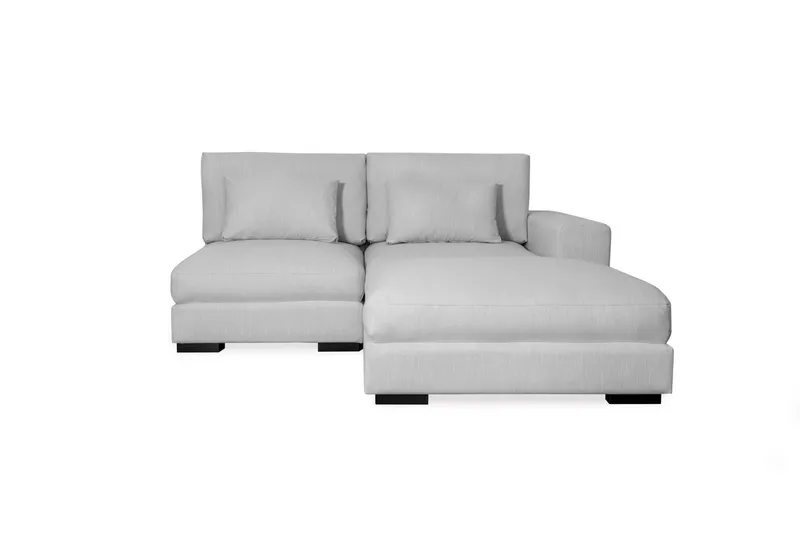 Dubai Divansoffa Höger Extra Djup - Ljusgrå - Möbler - Soffa - Modulsoffor - Komplett modulsoffa