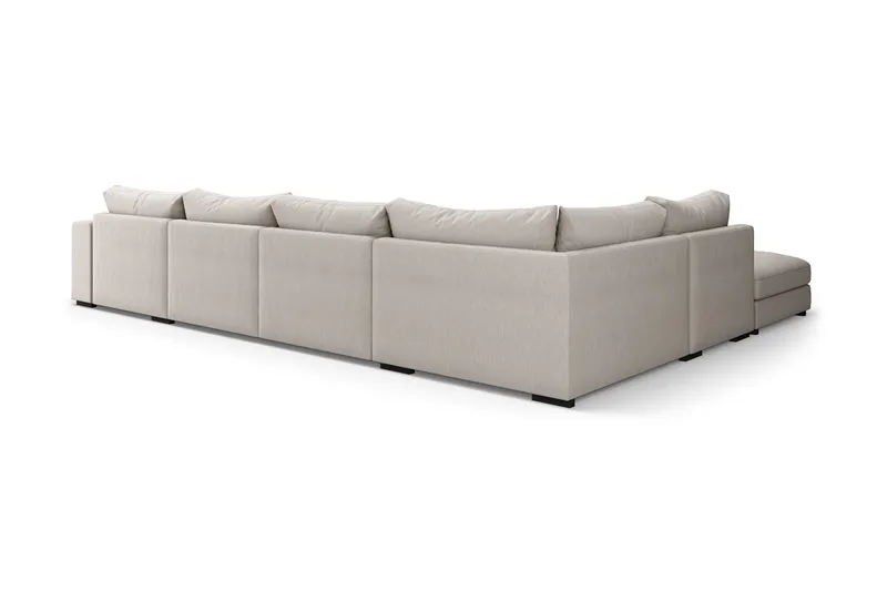 Dubai Stor U-modulsoffa med Divan Höger 432 cm Extra Djup - Beige - Möbler - Soffa - Modulsoffor - Komplett modulsoffa