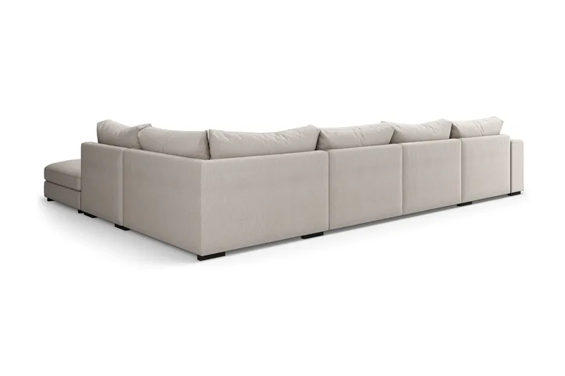 Dubai Stor U-modulsoffa med Divan Vänster 432 cm Extra Djup - Beige - Möbler - Soffa - Modulsoffor - Komplett modulsoffa
