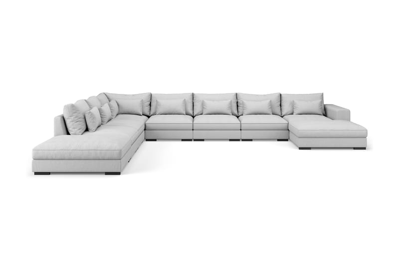 Dubai U-modulsoffa Large med Divan Höger - Ljusgrå - Möbler - Soffa - Modulsoffor - Komplett modulsoffa