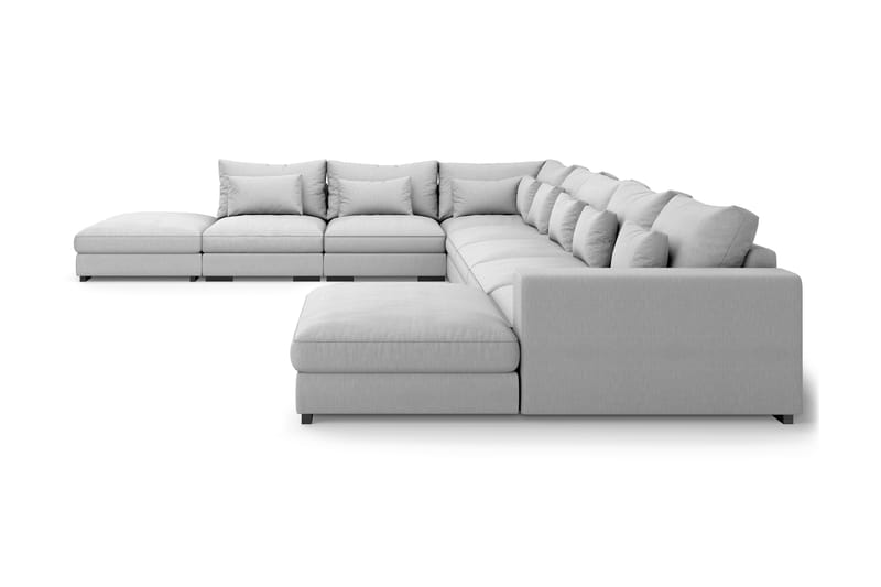 Dubai U-modulsoffa Large med Divan Höger - Ljusgrå - Möbler - Soffa - Modulsoffor - Komplett modulsoffa