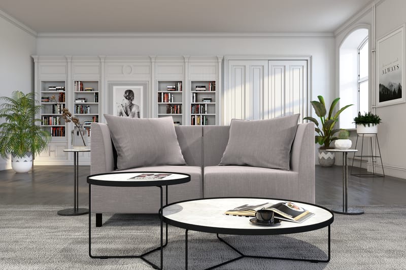 Noelia Modulsoffa 2-sits - Linnegrå - Möbler - Soffa - Modulsoffor - Komplett modulsoffa