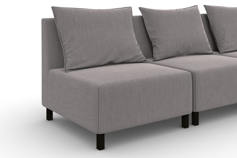 Noelia Modulsoffa 3,5-sits med Fotpall - Linnegrå - Möbler - Soffa - Modulsoffor - Komplett modulsoffa