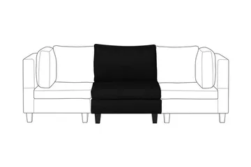 Skintebo Modulsoffa - Svart - Möbler - Soffa - Modulsoffor - Mittmodul