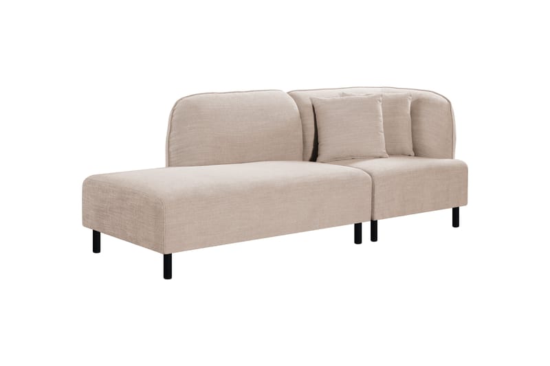 Space 2-sits Modulsoffa med Schäslong - Beige - Komplett modulsoffa