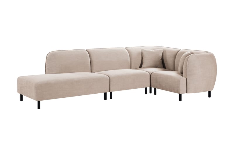 Space 4-sits Modulsoffa med Schäslong - Beige - Komplett modulsoffa