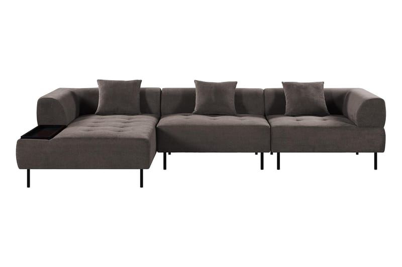 Stratham 3-sits Modulsoffa Divan Vänster - Grå - Möbler - Soffa - Modulsoffor - Komplett modulsoffa
