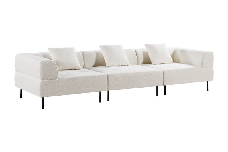 Stratham 3-sits Modulsoffa - Vit Bouclé - Möbler - Soffa - Modulsoffor - Komplett modulsoffa