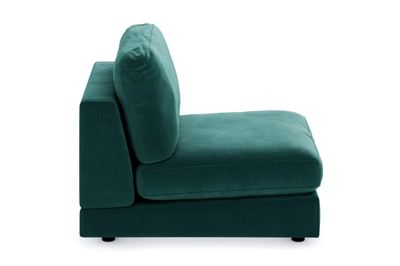 Arken 1-sits Mittmodul i Sammet 70 cm bred - Grön - Möbler - Soffa - Modulsoffor - Mittmodul