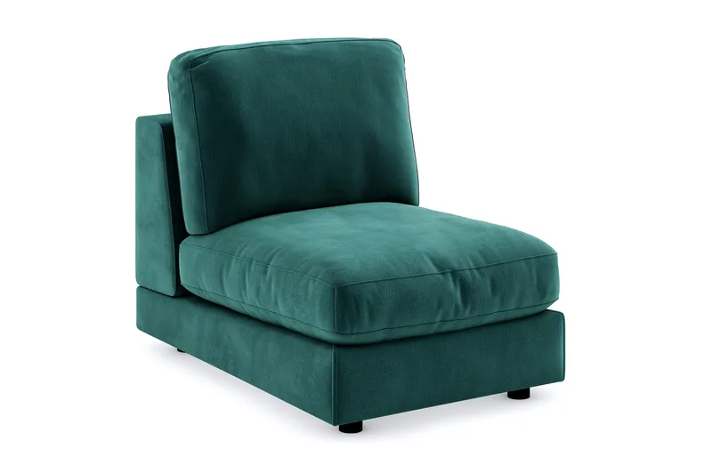 Arken 1-sits Mittmodul i Sammet 70 cm bred, Grön