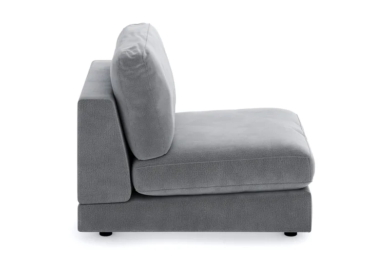 Arken 1-sits Mittmodul i Sammet 70 cm bred - Ljusgrå - Möbler - Soffa - Modulsoffor - Mittmodul