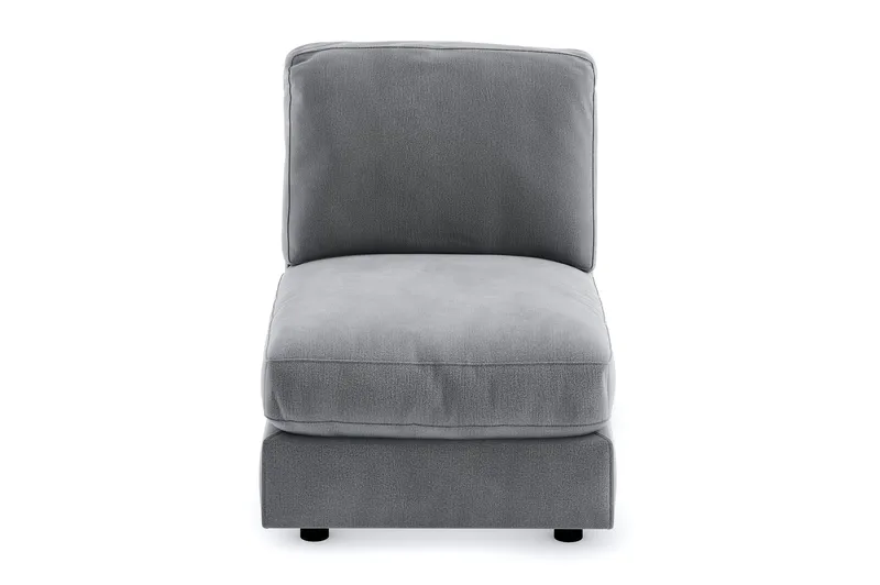 Arken 1-sits Mittmodul i Sammet 70 cm bred - Ljusgrå - Möbler - Soffa - Modulsoffor - Mittmodul