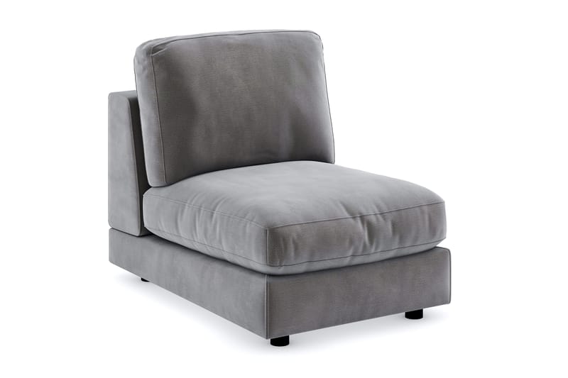 Arken 1-sits Mittmodul i Sammet 70 cm bred - Mörkgrå - Möbler - Soffa - Modulsoffor - Mittmodul