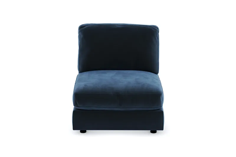 Arken 1-sits Mittmodul i Sammet 90 cm bred - Blå - Möbler - Soffa - Modulsoffor - Mittmodul