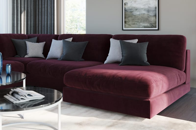 Arken 1-sits Mittmodul i Sammet 90 cm bred - Lila - Möbler - Soffa - Modulsoffor - Mittmodul