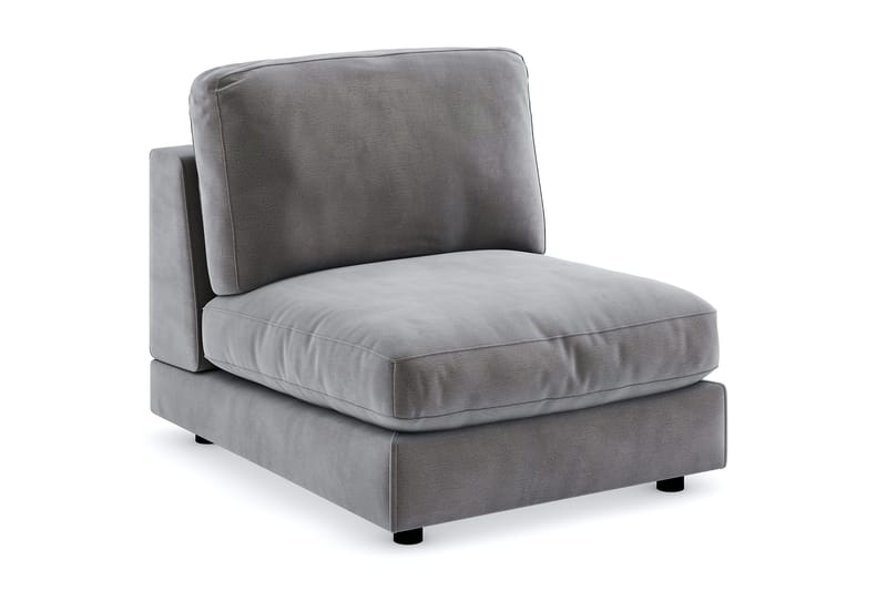 Arken 1-sits Mittmodul i Sammet 90 cm bred - Mörkgrå - Möbler - Soffa - Modulsoffor - Mittmodul