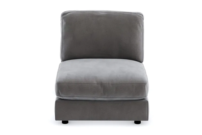 Arken 1-sits Mittmodul i Sammet 90 cm bred - Mörkgrå - Möbler - Soffa - Modulsoffor - Mittmodul