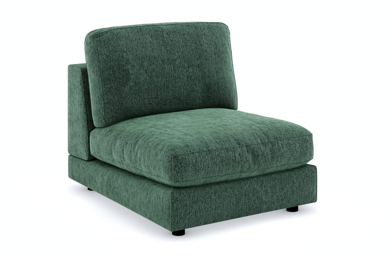 Arken 1-sits Mittmodul i Sammet 90 cm bred, Mörkgrön