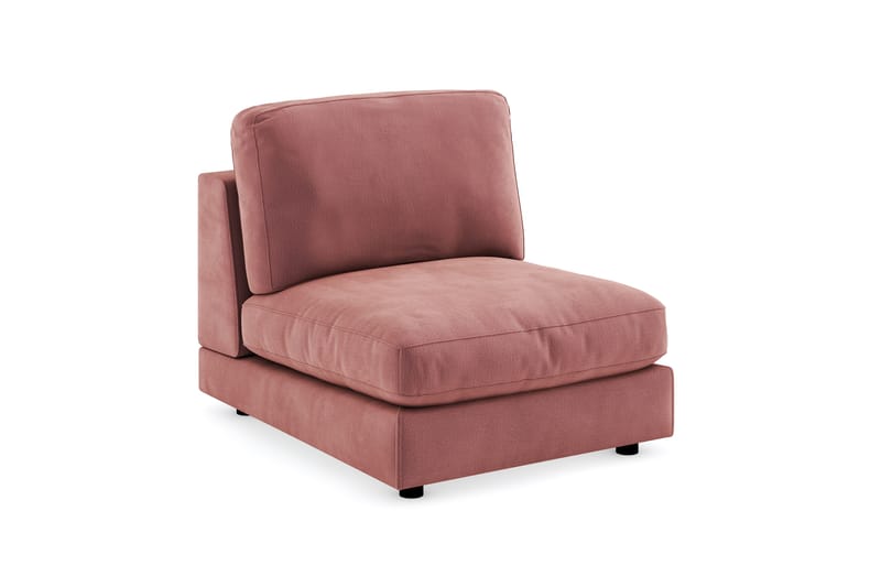 Arken 1-sits Mittmodul i Sammet 90 cm bred - Rosa - Möbler - Soffa - Modulsoffor - Mittmodul