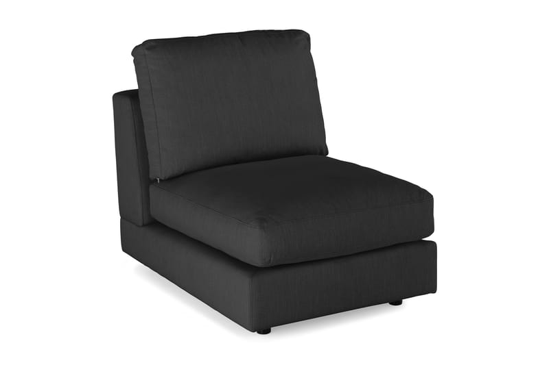 Arken 1-sits Mittmodul i Tyg 70 cm bred - Svart - Möbler - Soffa - Modulsoffor - Mittmodul