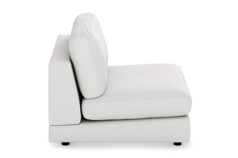 Arken 1-sits Mittmodul i Tyg 90 cm bred - Ljusgrå - Möbler - Soffa - Modulsoffor - Mittmodul