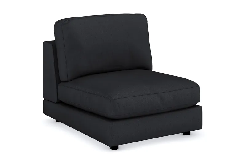 Arken 1-sits Mittmodul i Tyg 90 cm bred - Svart - Möbler - Soffa - Modulsoffor - Mittmodul