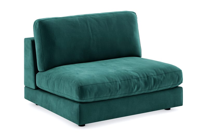 Arken 2-sits Mittmodul i Sammet 120 cm bred - Grön - Möbler - Soffa - Modulsoffor - Mittmodul