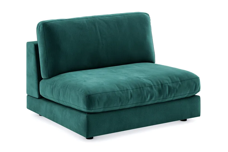 Arken 2-sits Mittmodul i Sammet 120 cm bred, Grön
